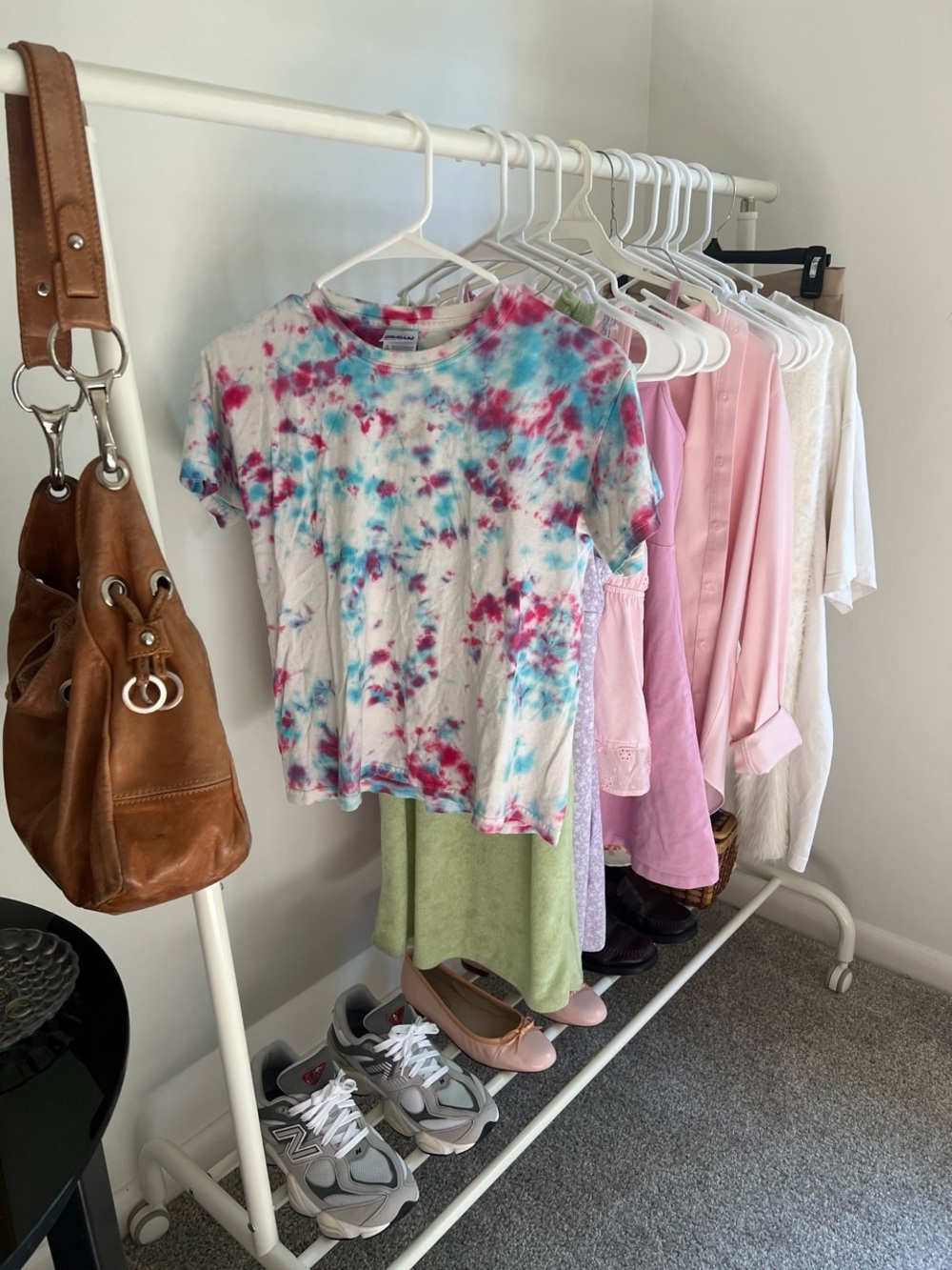 Tie-Dye Short Sleeve Tee - Pink & Blue
